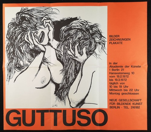 Original plakat guttuso - (1972),