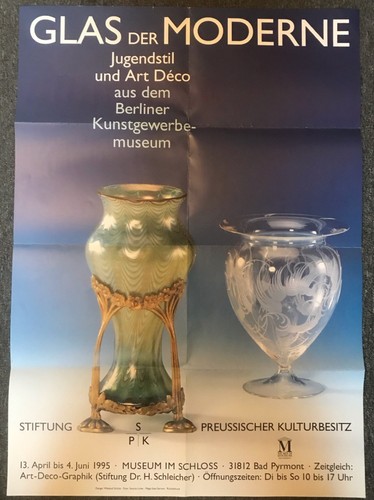 Plakat ausstellung glas - "glas, der