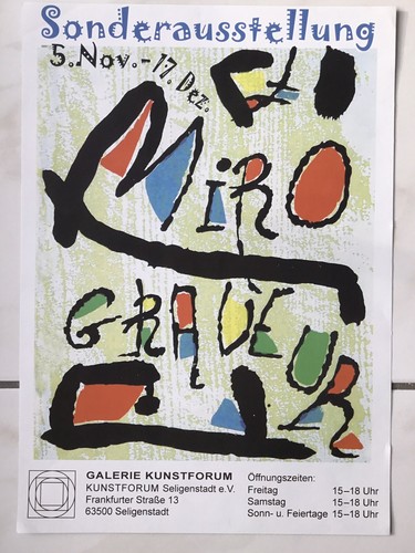 Miro kunst ausstellungsplakat - miro,